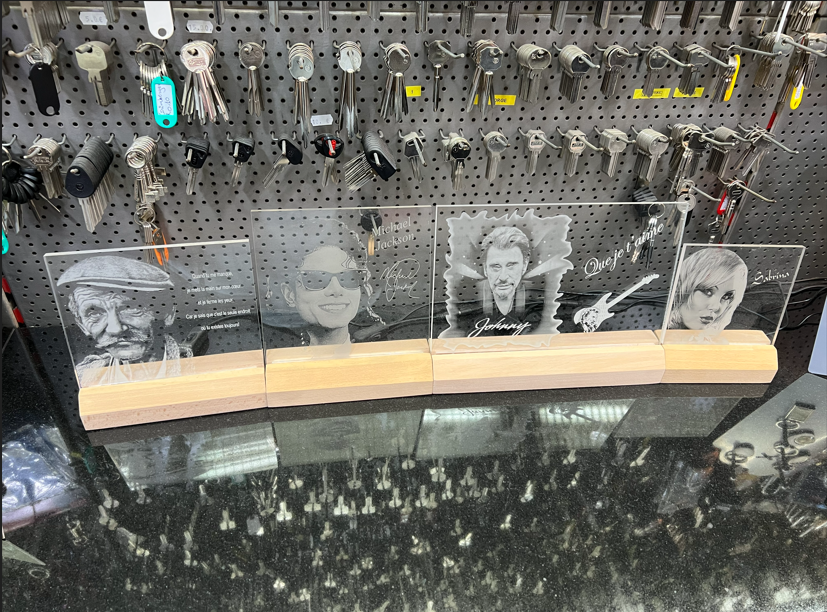 Vitrine de l'atelier